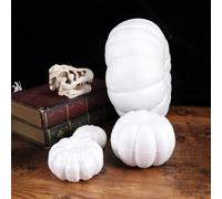 5 Pcs Zucche Artificiali Decorazioni Autunnali Zucca Fai Da Te Bianca