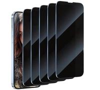 5 pellicole proteggi schermo per la privacy, compatibili con Apple iPhone 14 Plus, in vetro temperato anti-spia, durezza 9H, anti-impronte, ad alta definizione, facile da installare