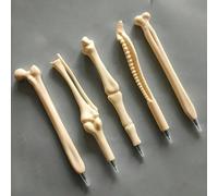 5 penne a sfera a forma di osso, ergonomicamente progettate in forma ovale con una punta centrale, realizzate in plastica ed estendibili, rendendole il regalo perfetto per infermieri, medici, uso in u