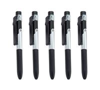 5 penne a sfera multifunzione 4 in 1 con luce a LED pieghevole per telefono, per affari, storia regalo