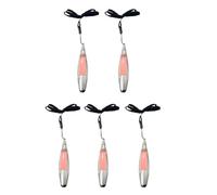 5 penne adesive portatili con penna a sfera con luce a LED e corda per appenderla per un facile accesso in riunioni o uso quotidiano. Penna portatile con carta da lettere