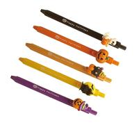 5 penne gel a forma di cartone animato per Halloween, punta da 0,5 mm, ad asciugatura rapida, scrittura senza intoppi, per studenti e adulti, per annotare il diario e scrivere in modo fluido