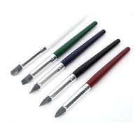 5 penne in silicone per scolpire l'argilla, strumenti per modellare e intagliare la ceramica, strumenti per intagliare la pittura fai da te, penna a cinque colori con testa morbida in silicone