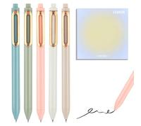 5 Penne Neutre E 1 Set Di Note Appiccicose, Premere La Penna, Strumenti Di Scrittura, Forniture Di Studio E Ufficio E Regali Per Studenti.