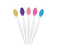 5 pennelli per lo scrub delle labbra, in silicone delicato su entrambi i lati, applicatore esfoliante in silicone, scrubber per la pulizia dei punti neri, per uomini e donne