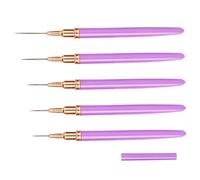 5 pennelli per nail art 7/9/11/15/25 mm con cappuccio facili da usare per le donne