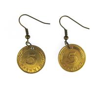 5 Penny Moneta Orecchini Miniblings BRD Mark Denaro D-Mark Lucky Penny Fortuna