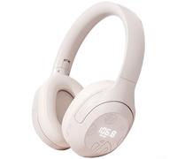 5. Per 2 cuffie wireless dotate di radio FM da 50 a 108 MHz, design over-ear con microfono per preparazione agli esami degli studenti e uso quotidiano, colore bianco (B)