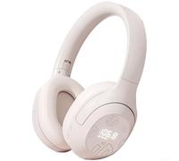 5. Per 2 cuffie wireless dotate di radio FM da 50 a 108 MHz, design over-ear con microfono per preparazione agli esami degli studenti e uso quotidiano, colore bianco (A)