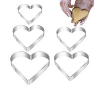 5 per biscotti a forma di cuore, per panini, muffin, torte, per San , utensili da cucina