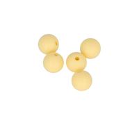 5 perle di silicone rotonde - 10 mm - giallo