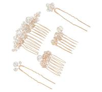5 pettini per capelli da sposa con cristalli, forchette per capelli barocchi dorati, accessori per balli e feste, include 3 pettini e 2 spille, accessori decorativi per occasioni speciali