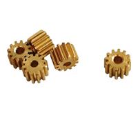 5 pezzi 0,5 Modulo 14 Denti Ingranaggi a Pignone in Ottone a Denti Dritti 8mm Misure Multiple(4mm thick 3.02mm hole)