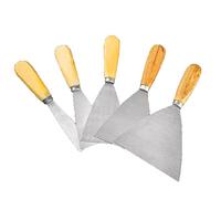 5 pezzi 1 2 3 4 5 pollici manico in legno coltello for stucco set coltello coltello for riempimento in acciaio inossidabile stucco for cartongesso coltello for carta da parati raschietto