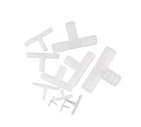 5 Pezzi 1,6~20 mm connettore a T in PE Bianco Adattatore for Serbatoio Acquario Tubo Pompa Aria Giunto Accessori for Tubi di irrigazione da Giardino(2.4mm)