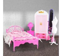 5 Pezzi 1:6 Accessori per Mobili per Bambole Lampada da Tavolo a Specchio Casa
