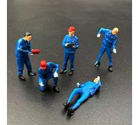 5 pezzi 1/64 miniature di meccanici di automobili, piccole decorazioni,