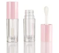 5 pezzi/1 pezzo Tubo per lucidalabbra vuoto da 6 ml con grande pennello, contenitore per lucidalabbra rotondo, con grande contenitore per cosmetici a forma di zampa di cane, adatto per ricarica fai-da