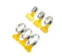 5 pezzi 10-38 mm regolabile in plastica gialla maniglia mano fascette stringitubo clip tubo flessibile del carburante di tubi dell'acqua morsetti di fissaggio(22-32mm)