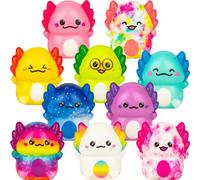 5 PEZZI / 10 PEZZI / 15 PEZZI Mini giocattoli soffici Axolotl, salamandre colorate, regali e gadget per feste di Pasqua, giocattoli soffici carini in PU per premere con le dita, giocattoli sensoriali 
