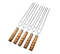 5 pezzi/10 pezzi/20 pezzi in acciaio inox a forma di U for barbecue, forchetta for brasatura, spiedini for grigliate, utensili for barbecue a doppio rebbio all'aperto(20-pcs)