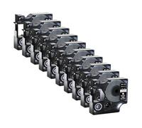 5 pezzi/10 pezzi di nastri for etichette standard da 12 mm compatibili con D-MO A45013 45010 45020 D1 Ribbon for L-belManager 100 220P Maker(10PK White on black)
