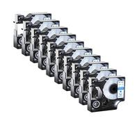 5 pezzi/10 pezzi di nastri for etichette standard da 12 mm compatibili con D-MO A45013 45010 45020 D1 Ribbon for L-belManager 100 220P Maker(10PK Blue on white)