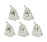5 Pezzi 100% Lana Feltro Sauna Cappello Russo Banya Sauna Cap Protezione per La