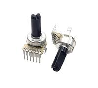 5 pezzi 1212 tipo doppio B10K B103 B20K B203 B50K B503 B100K B104 potenziometro di regolazione del volume audio 6 pin D lunghezza albero 15 mm(20K Ohm)