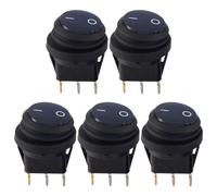 5 pezzi 12V 20A impermeabile rotonda On / Off interruttore a bilanciere Aut2814