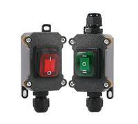 5 pezzi 12V/24V/220V Cavo di alimentazione in linea Interruttore a bilanciere marino On Off Scatola di giunzione esterna IP65 Connettore ad alta corrente 20A(Double red 12-24V)