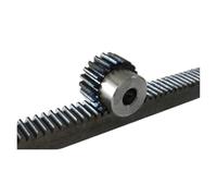 5 pezzi 1Mod 1 modulo pignone e cremagliera ad alta precisione in acciaio 10 * 10 * 1000mm + 5 pezzi 1M 20 denti ingranaggio cilindrico parti CNC(6.35mm,Hole diameter-01)