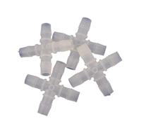 5 Pezzi 2,4~12,7 mm Connettore a Croce in plastica 2 4 6 8 10 12 mm Irrigazione da Giardino Giunto for Tubo Flessibile for Acquario a 4 Vie(11.1mm)