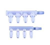 5 pezzi 2,4~9,5 mm PP laterale 5 vie connettore diametro uguale acquario serbatoio pompa aria tubo giunto sistema di irrigazione tubo giunti pagoda(9.5mm,5 Pieces)