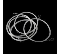 5 pezzi 2,4 m trasparente pesca a mosca lenza piombo design affusolato con anello per fiume lago pesca forte nylon cavo (6 x)