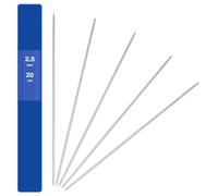 5 Pezzi 2.5 mm Ferri Doppia Punta Maglia in Acciaio Inox Ferri Leggeri Principianti per Lavorare a Maglia Calzini,Cappelli Invernali,Polsini,Sciarpe,Guanti,Cardigan e Altri Prodotti Artigianali