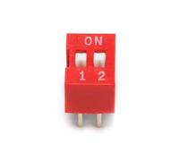 5 pezzi 2 file attiva/disattiva DIP switch modalità posizione passo 2,54 mm rosso blu(Red,3P)