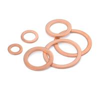 5 pezzi 2 mm di spessore M35 M36 M38 M40 M42 M44 M45 M46 M48 M49 M50 M60-84 mm Rondella in rame Guarnizione solida(40x60x2mm)