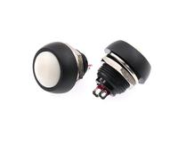 5 pezzi 2 pin mini interruttore 12 mm 1 A interruttore impermeabile Pbs33b 12 V interruttore a pulsante momentaneo reset non bloccabile Pbs-33b(White 5PCS)