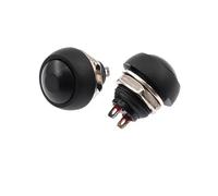5 pezzi 2 pin mini interruttore 12 mm 1 A interruttore impermeabile Pbs33b 12 V interruttore a pulsante momentaneo reset non bloccabile Pbs-33b(Black 5PCS)