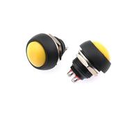 5 pezzi 2 pin mini interruttore 12 mm 1 A interruttore impermeabile Pbs33b 12 V interruttore a pulsante momentaneo reset non bloccabile Pbs-33b Pulsante Di Avvio Pulsante Momentaneo (Yellow 5PCS)