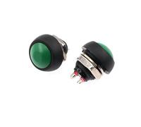 5 pezzi 2 pin mini interruttore 12 mm 1 A interruttore impermeabile Pbs33b 12 V interruttore a pulsante momentaneo reset non bloccabile Pbs-33b Pulsante Di Avvio Pulsante Momentaneo (Green 5PCS)