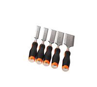 5 pezzi 22-51mm Set di scalpelli per lavorazione del legno cr-vs Strumenti per intaglio del legno Scalpello Strumento per falegname Manico in TPR Coltello da intaglio professionale Graver per legno (s