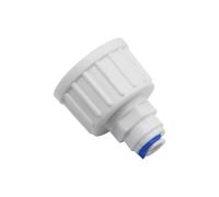 5 Pezzi 3/4" Femmina a connettore for osmosi inversa da 6 mm, Adattatore a innesto rapido, raccordi for Filtro Acqua RO, connettore a Scorrimento rapido(White)