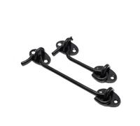 5 pezzi 3/4 pollici serratura for finestra a mezzaluna con interruttore di sicurezza gancio for cabina for porta supporto bloccaggio viti installazione Per Finestra(Black,3 Inch)