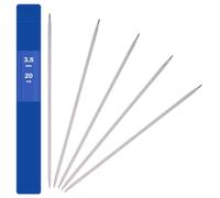 5 Pezzi 3.5 mm Ferri Doppia Punta Maglia in Acciaio Inox Ferri Leggeri Principianti per Lavorare a Maglia Calzini,Cappelli Invernali,Polsini,Sciarpe,Guanti,Cardigan e Altri Prodotti Artigianali