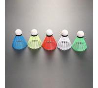 5 pezzi/3 pezzi/1 pezzo Volani da badminton resistenti al vento, volani da badminton in plastica, volani da badminton durevoli, volani da badminton durevoli e antiurto 3PC-Colore casuale,1PC-Colore ca