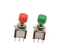 5 pezzi 3 pin C-NO-NC 6 mm mini interruttore a pulsante automatico momentaneo ON- 2 A 250 V CA/5 A 120 V CA interruttori a levetta(5 red)