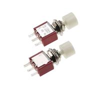 5 pezzi 3 pin C-NO-NC 6 mm mini interruttore a pulsante automatico momentaneo ON-(ON) 2 A 250 V CA/5 A 120 V CA(WHITE)
