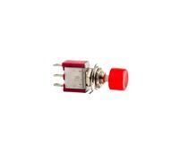 5 pezzi 3 pin C-NO-NC 6mm mini interruttore a pulsante con ritorno automatico momentaneo ON-(ON) 2A 250VAC/5A 120VAC interruttore a levetta(Red)
